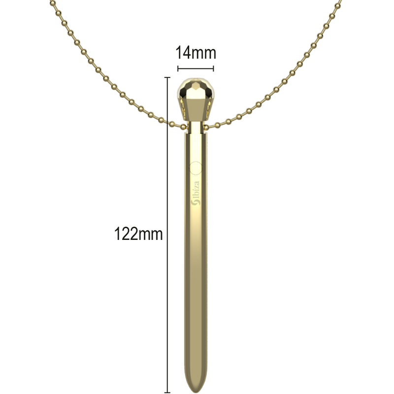 Ibiza - Stimulateur De Poche Clito Collier Chargeur Usb 12 Modes De Vibration Doré 12,2 X 1,5 5 IBIZA - STIMULATEUR DE POCHE CLITO COLLIER CHARGEUR USB 12 MODES DE VIBRATION DORÉ 12,2 X 1,5 – Image 5