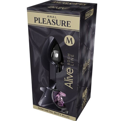 Alive - Plaisir Anal Mini Plug Métal Rose Taille M 4 ALIVE - PLAISIR ANAL MINI PLUG MÉTAL ROSE TAILLE M – Image 4