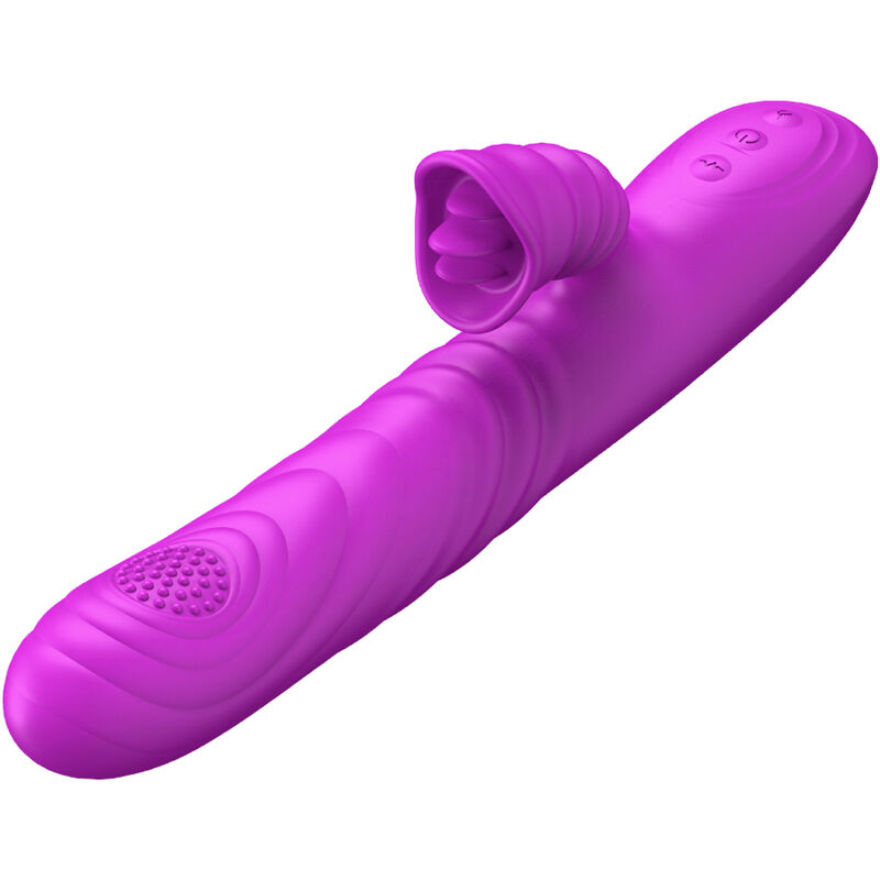 Armony - Vibrateur Multifonction Angelia Avec Langue Stimulante Effet Chaleur Violet 5 ARMONY - VIBRATEUR MULTIFONCTION ANGELIA AVEC LANGUE STIMULANTE EFFET CHALEUR VIOLET – Image 5