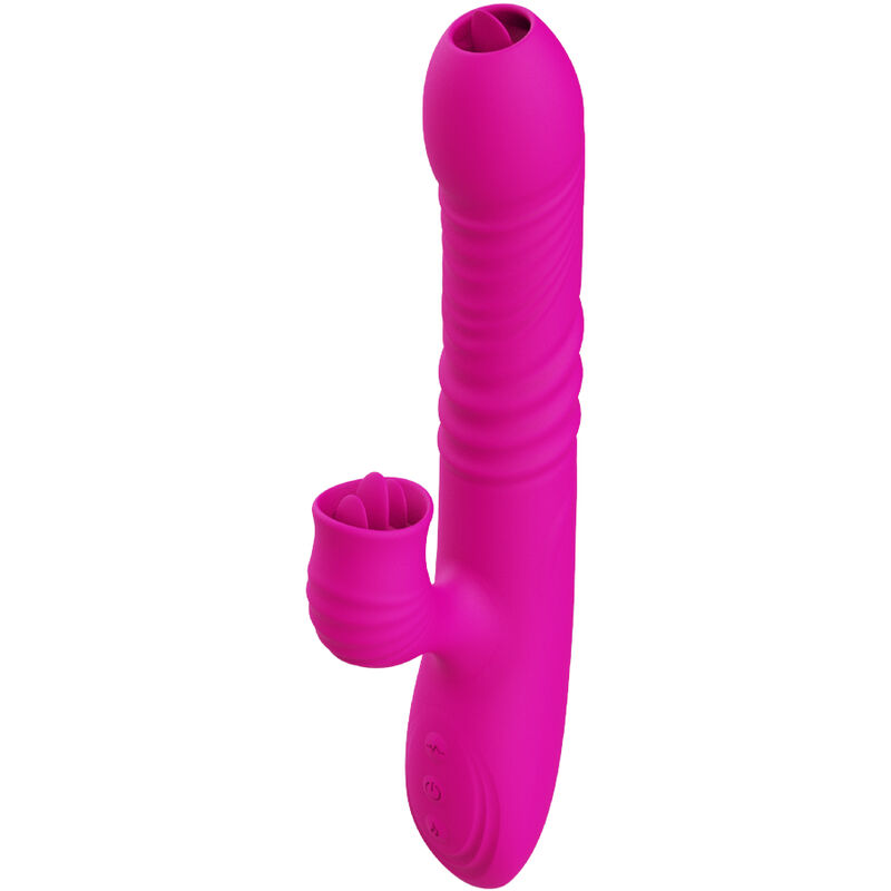 Armony - Vibrateur Multifonction Double Langue Fanny Effet Chaleur Fuchsia 2 ARMONY - VIBRATEUR MULTIFONCTION DOUBLE LANGUE FANNY EFFET CHALEUR FUCHSIA – Image 2