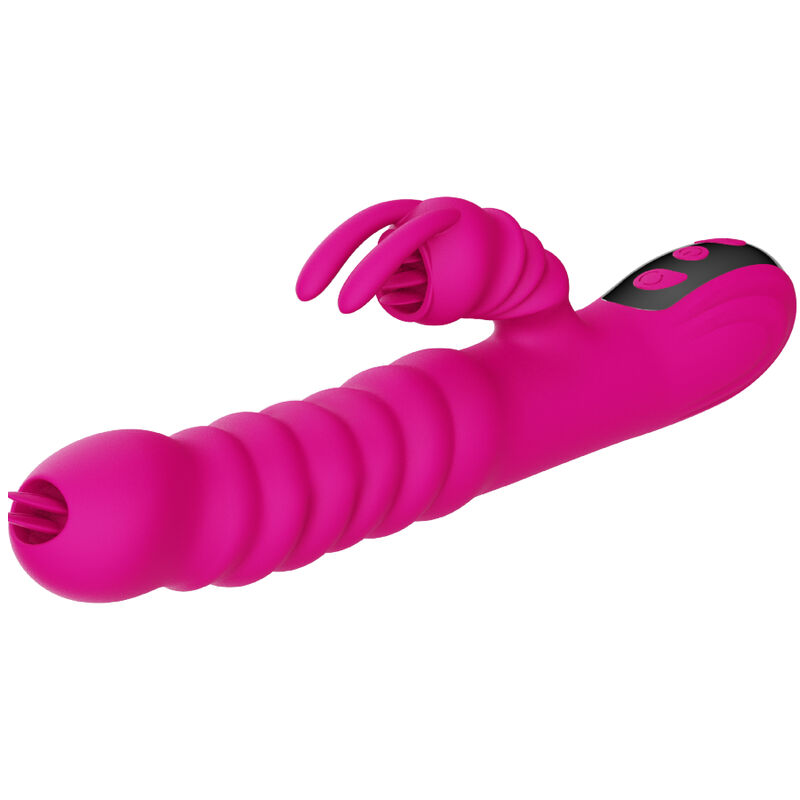 Armony - Vibrateur Multifonction Rabbit Double Langue Effet Chaleur Fuchsia 2 ARMONY - VIBRATEUR MULTIFONCTION RABBIT DOUBLE LANGUE EFFET CHALEUR FUCHSIA – Image 2