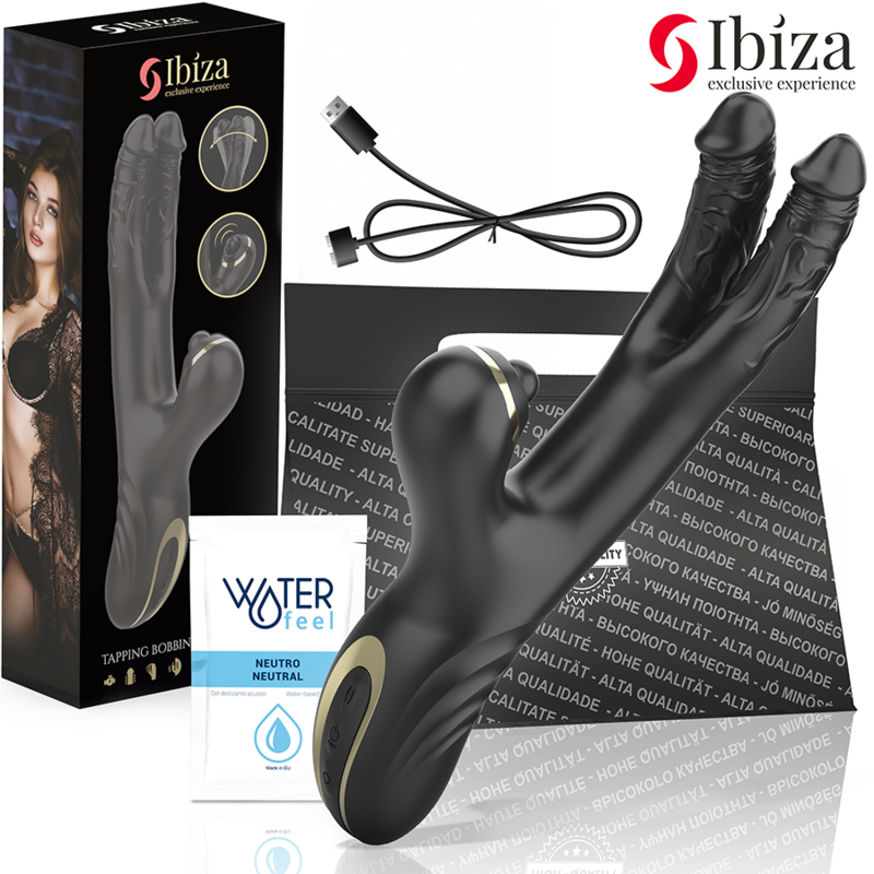 Ibiza - Double Vibrateur Two Dragons Noir 2 IBIZA - DOUBLE VIBRATEUR TWO DRAGONS NOIR – Image 2
