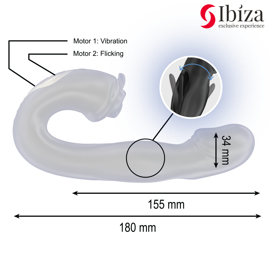 Ibiza - Rose Vibrateur Effet Flicking Et Stimulateur De Clito 5 IBIZA - ROSE VIBRATEUR EFFET FLICKING ET STIMULATEUR DE CLITO – Image 5