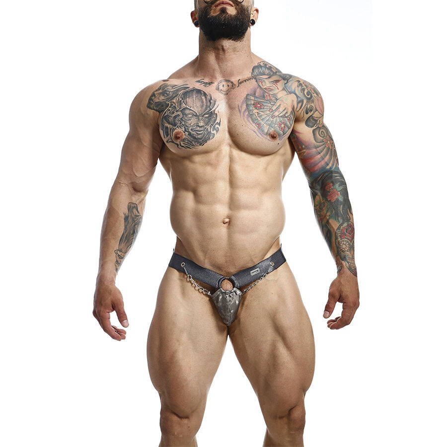 Mob - Jockstrap Dngeon Snap Gris Taille Unique 2 MOB - JOCKSTRAP DNGEON SNAP GRIS TAILLE UNIQUE – Image 2