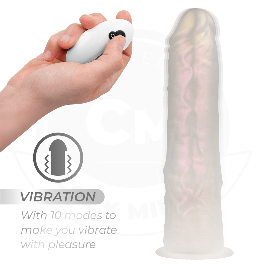 Cock Miller - Gode Avec Ventouse, Lumières Et Vibrations Avec Télécommande Blanc 21,5 Cm 5 COCK MILLER - GODE AVEC VENTOUSE, LUMIÈRES ET VIBRATIONS AVEC TÉLÉCOMMANDE BLANC 21,5 CM – Image 5