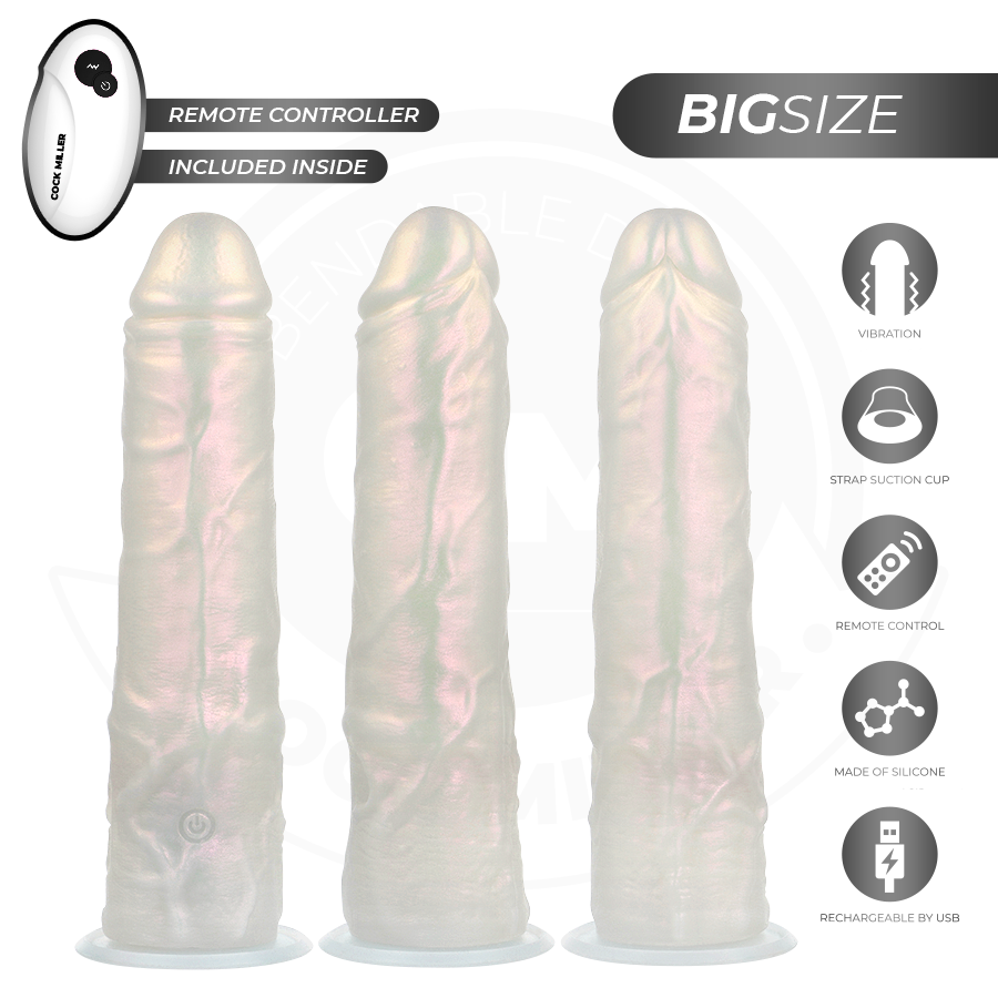 Cock Miller - Gode Avec Ventouse, Lumières Et Vibrations Avec Télécommande Blanc 21,5 Cm 4 COCK MILLER - GODE AVEC VENTOUSE, LUMIÈRES ET VIBRATIONS AVEC TÉLÉCOMMANDE BLANC 21,5 CM – Image 4