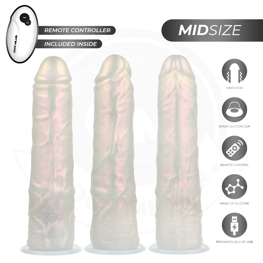 Cock Miller - Gode Avec Ventouse, Lumières Et Vibrations Avec Télécommande Blanc 20,5 Cm 4 COCK MILLER - GODE AVEC VENTOUSE, LUMIÈRES ET VIBRATIONS AVEC TÉLÉCOMMANDE BLANC 20,5 CM – Image 4
