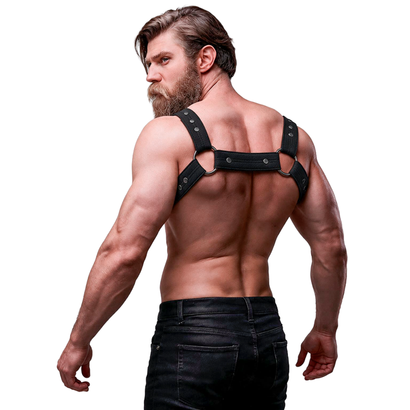 Fetish Submissive Attitude - Harnais De Sport Réglable En Néoprène Pour Hommes 2 FETISH SUBMISSIVE ATTITUDE - HARNAIS DE SPORT RÉGLABLE EN NÉOPRÈNE POUR HOMMES – Image 2