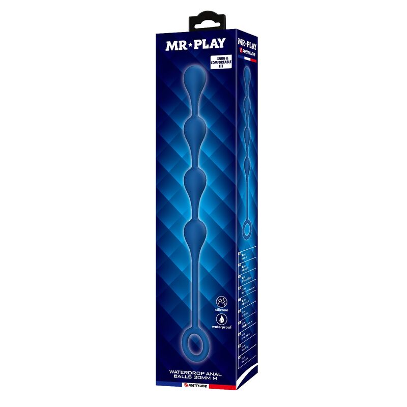 Mr Play - Perles Anales En Silicone Bleu, Taille M (33 Cm) 3 MR PLAY - PERLES ANALES EN SILICONE BLEU, TAILLE M (33 CM) – Image 3