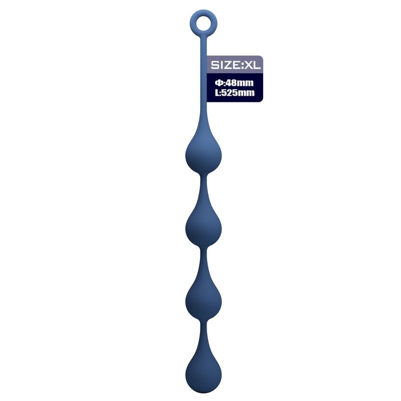 Mr Play - Perles Anales En Silicone Bleu, Taille Xl (52,5 Cm) 2 MR PLAY - PERLES ANALES EN SILICONE BLEU, TAILLE XL (52,5 CM) – Image 2