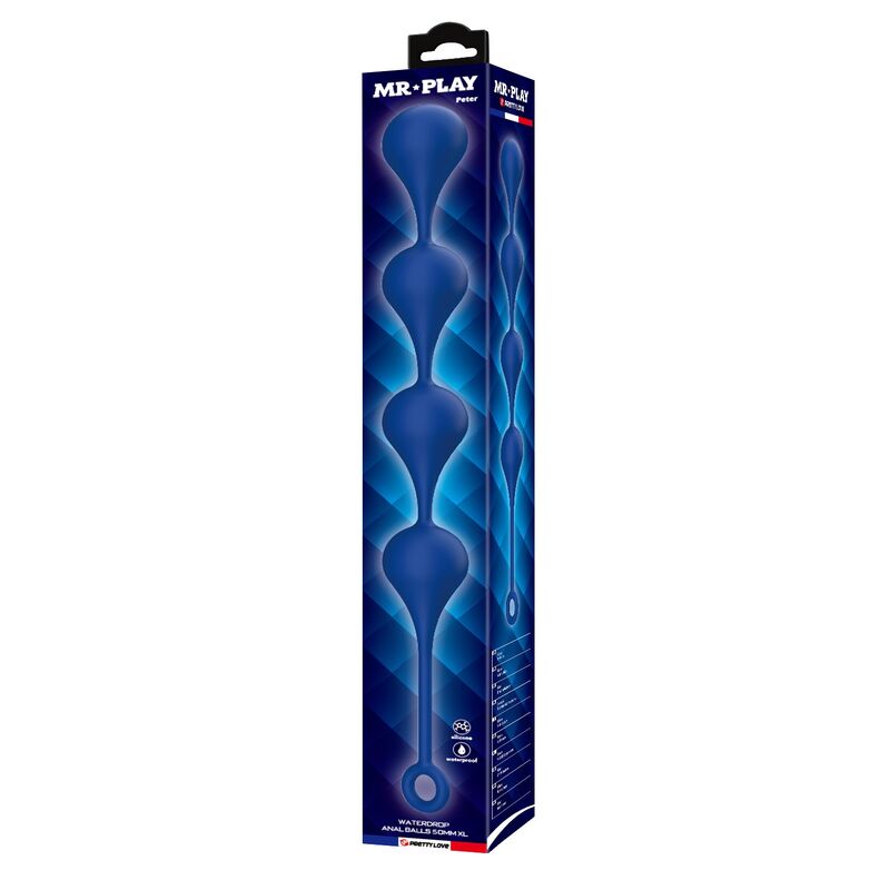 Mr Play - Perles Anales En Silicone Bleu, Taille Xl (52,5 Cm) 3 MR PLAY - PERLES ANALES EN SILICONE BLEU, TAILLE XL (52,5 CM) – Image 3