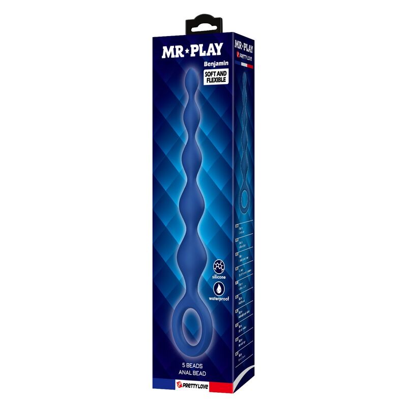 Mr Play - Perles Anales En Silicone Bleu Et Plug Anal 20,4 Cm 3 MR PLAY - PERLES ANALES EN SILICONE BLEU ET PLUG ANAL 20,4 CM – Image 3