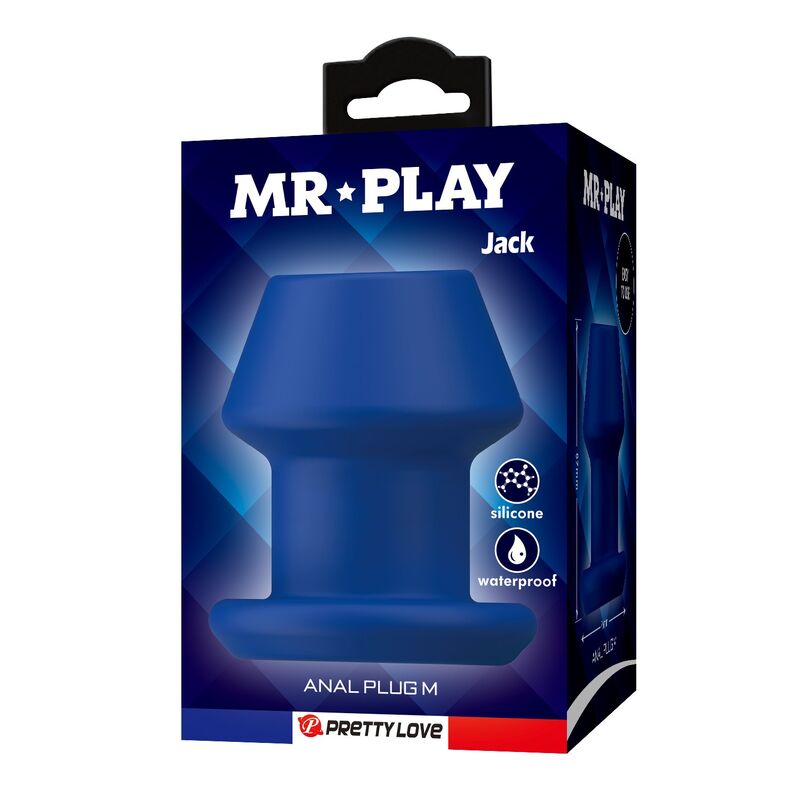 Mr Play - Jack Bleu Plug Anal Creux En Silicone, Taille M 3 MR PLAY - JACK BLEU PLUG ANAL CREUX EN SILICONE, TAILLE M – Image 3