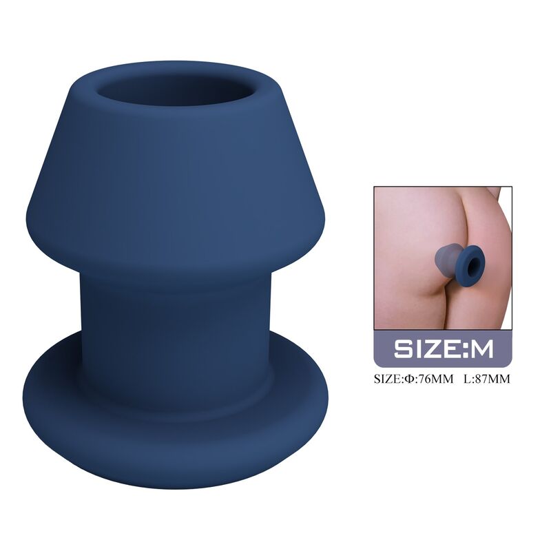 Mr Play - Jack Bleu Plug Anal Creux En Silicone, Taille M 2 MR PLAY - JACK BLEU PLUG ANAL CREUX EN SILICONE, TAILLE M – Image 2