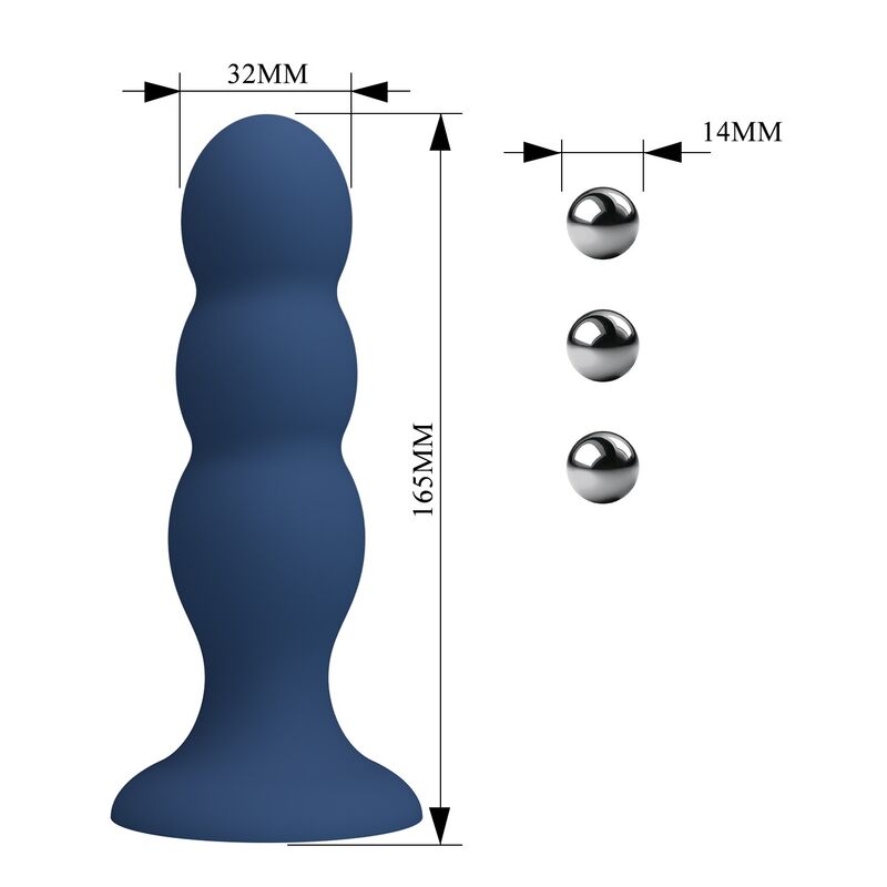 Mr Play - Plug Anal Avec Billes Métalliques Et Ventouse Bleue 5 MR PLAY - PLUG ANAL AVEC BILLES MÉTALLIQUES ET VENTOUSE BLEUE – Image 5