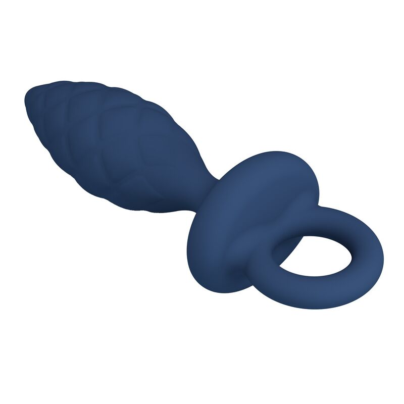 Mr Play - Plug Anal Texturé Avec Anneau Bleu M 5 MR PLAY - PLUG ANAL TEXTURÉ AVEC ANNEAU BLEU M – Image 5