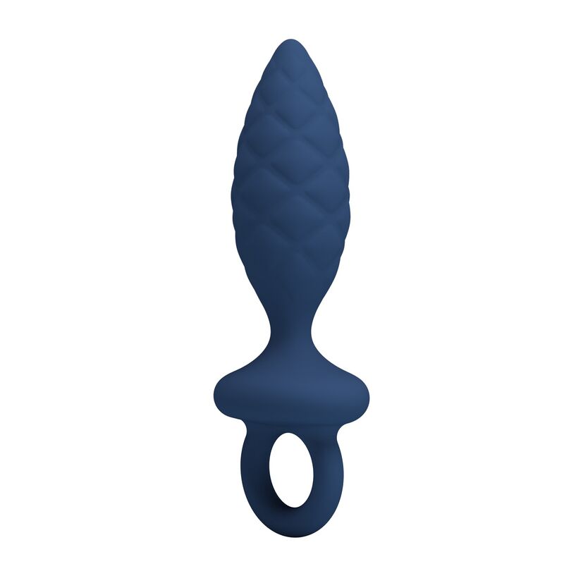 Mr Play - Plug Anal Texturé Avec Anneau Bleu M 3 MR PLAY - PLUG ANAL TEXTURÉ AVEC ANNEAU BLEU M – Image 3