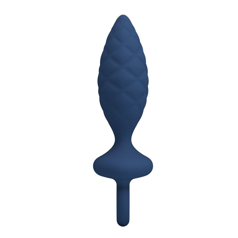 Mr Play - Plug Anal Texturé Avec Anneau Bleu M 4 MR PLAY - PLUG ANAL TEXTURÉ AVEC ANNEAU BLEU M – Image 4
