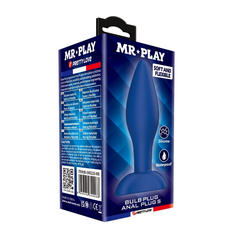 Mr Play - Plug Anal Conique En Silicone Bleu S 3 MR PLAY - PLUG ANAL CONIQUE EN SILICONE BLEU S – Image 3