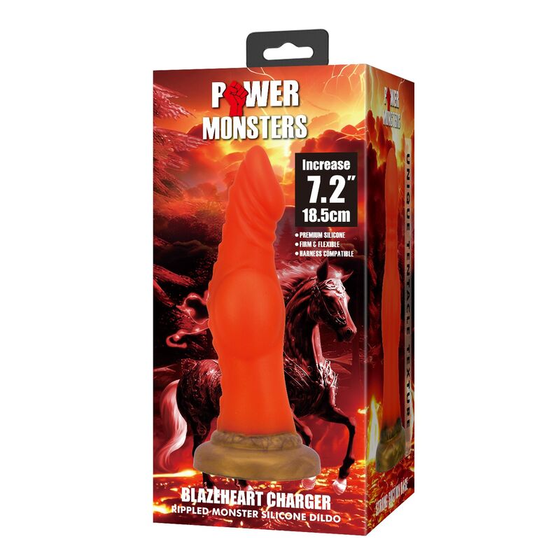 Power Monsters - Blazeheart Charger Fantasy Godemichet En Silicone 18,5 Cm Ø 4,5 Cm 3 POWER MONSTERS - BLAZEHEART CHARGER FANTASY GODEMICHET EN SILICONE 18,5 CM Ø 4,5 CM – Image 3