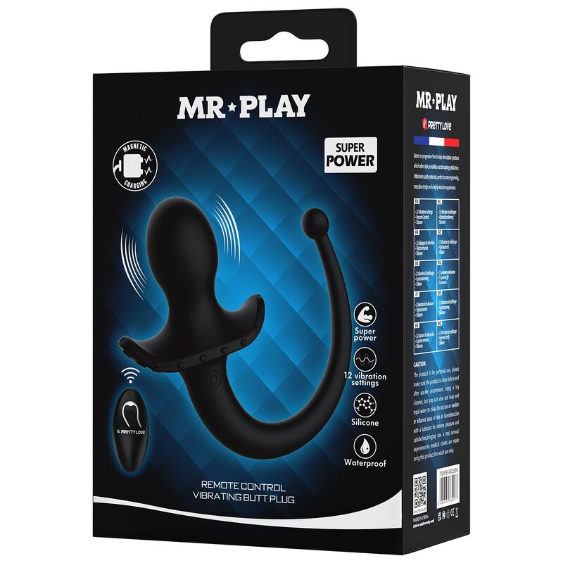 Mr Play - Vibrateur Anal Et Périnéumien Noir Avec Télécommande Sans Fil 2 MR PLAY - VIBRATEUR ANAL ET PÉRINÉUMIEN NOIR AVEC TÉLÉCOMMANDE SANS FIL – Image 2