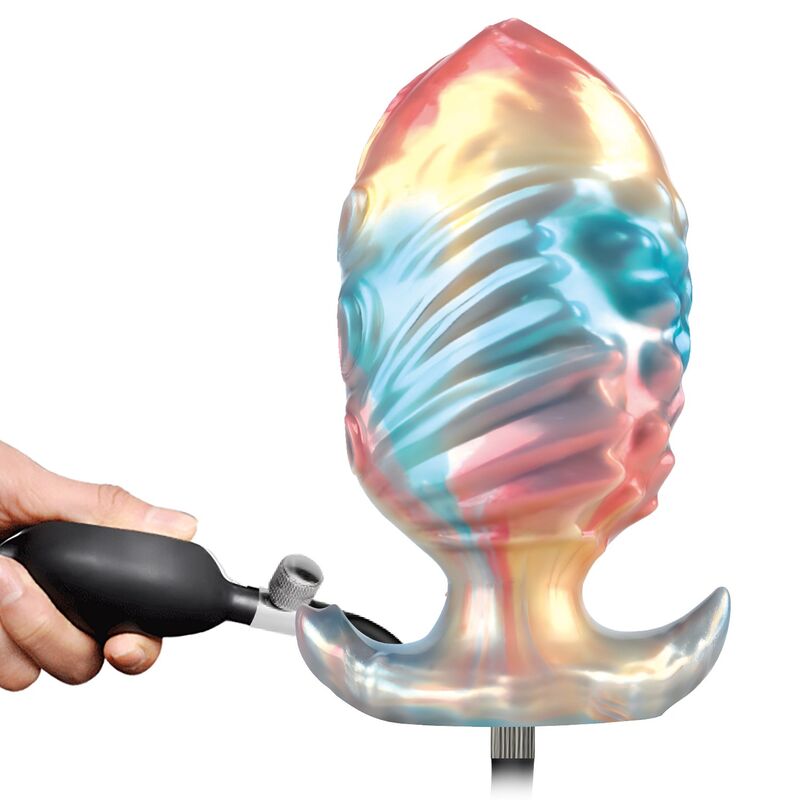 Power Monsters - Plug Anal Gonflable Tricolor Ebon Leviathan 18 Cm 4 POWER MONSTERS - PLUG ANAL GONFLABLE TRICOLOR EBON LEVIATHAN 18 CM – Image 4
