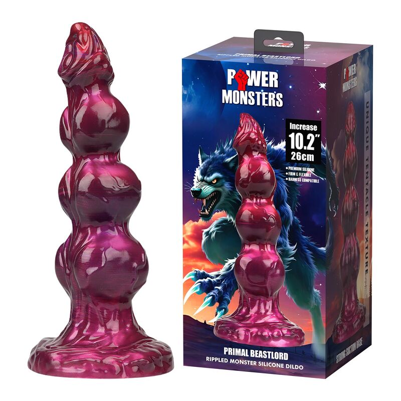 Power Monsters - Primal Beastlord Godemichet En Silicone Translucide Rose Fantastique 26 Cm Ø 5 Cm 3 POWER MONSTERS - PRIMAL BEASTLORD GODEMICHET EN SILICONE TRANSLUCIDE ROSE FANTASTIQUE 26 CM Ø 5 CM – Image 3