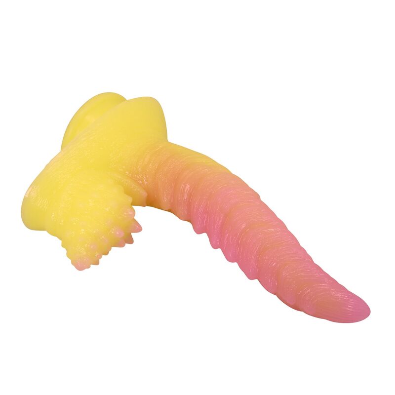 Power Monsters - Godemichet Monstre Ondulé Fantasy Avec Ventouse 22,5 Cm Ø 5,5 Cm Rose Et Jaune 5 POWER MONSTERS - GODEMICHET MONSTRE ONDULÉ FANTASY AVEC VENTOUSE 22,5 CM Ø 5,5 CM ROSE ET JAUNE – Image 5