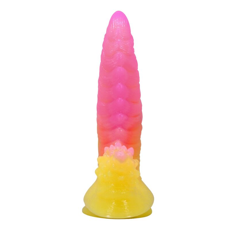 Power Monsters - Godemichet Monstre Ondulé Fantasy Avec Ventouse 22,5 Cm Ø 5,5 Cm Rose Et Jaune 3 POWER MONSTERS - GODEMICHET MONSTRE ONDULÉ FANTASY AVEC VENTOUSE 22,5 CM Ø 5,5 CM ROSE ET JAUNE – Image 3