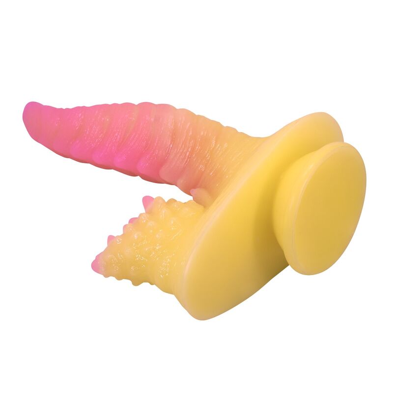 Power Monsters - Godemichet Monstre Ondulé Fantasy Avec Ventouse 22,5 Cm Ø 5,5 Cm Rose Et Jaune 4 POWER MONSTERS - GODEMICHET MONSTRE ONDULÉ FANTASY AVEC VENTOUSE 22,5 CM Ø 5,5 CM ROSE ET JAUNE – Image 4
