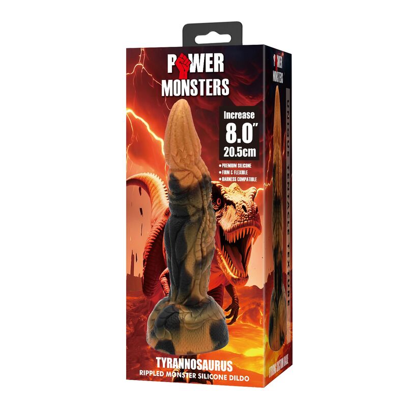 Power Monsters - Tyrannosaure Bicolore Fantasy Godemichet En Silicone 20,5 Cm Ø 5 Cm 2 POWER MONSTERS - TYRANNOSAURE BICOLORE FANTASY GODEMICHET EN SILICONE 20,5 CM Ø 5 CM – Image 2