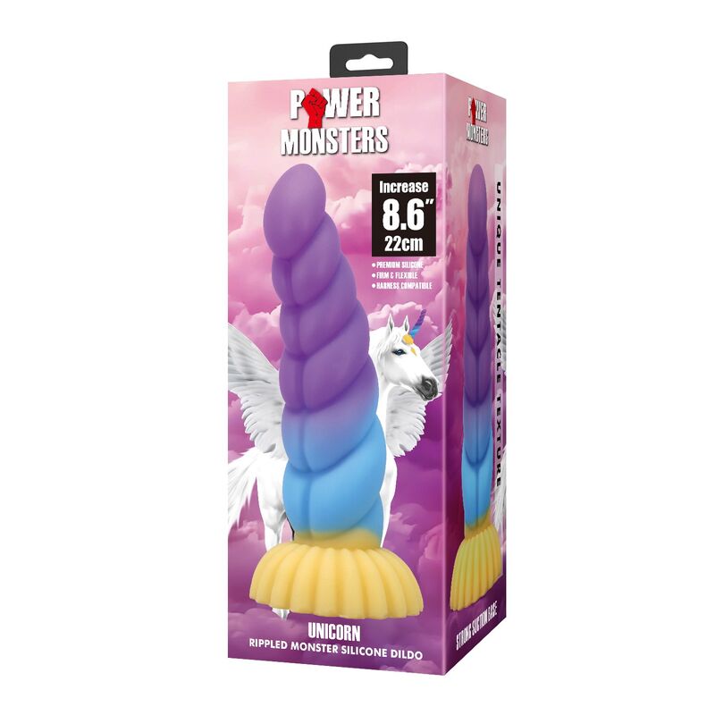 Power Monsters - Godemichet En Silicone Licorne Tricolor Fantasy 22 Cm Ø 5 Cm 3 POWER MONSTERS - GODEMICHET EN SILICONE LICORNE TRICOLOR FANTASY 22 CM Ø 5 CM – Image 3