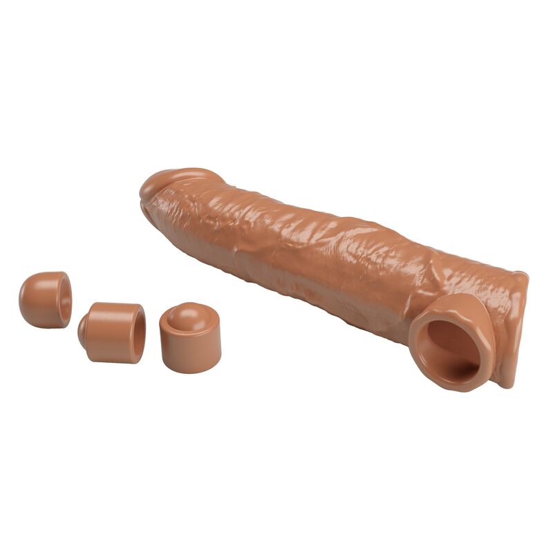 Pretty Love - Manchon D'Extension De Pénis Ajustable 26 Cm Ø 4 Cm Marron 5 PRETTY LOVE - MANCHON D'EXTENSION DE PÉNIS AJUSTABLE 26 CM Ø 4 CM MARRON – Image 5