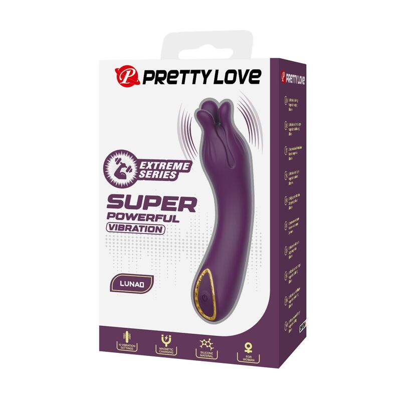 Pretty Love - Vibrateur Rechargeable Lunao 10 Fonctions Violet 3 PRETTY LOVE - VIBRATEUR RECHARGEABLE LUNAO 10 FONCTIONS VIOLET – Image 3