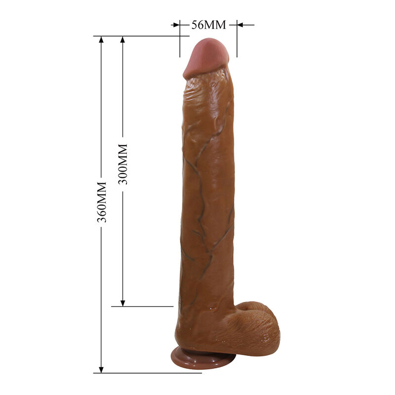 Pretty Love - Dany Godemichet Flexible Réaliste Avec Ventouse 36 Cm -Ø- 5,6 Cm Marron 5 PRETTY LOVE - DANY GODEMICHET FLEXIBLE RÉALISTE AVEC VENTOUSE 36 CM -Ø- 5,6 CM MARRON – Image 5