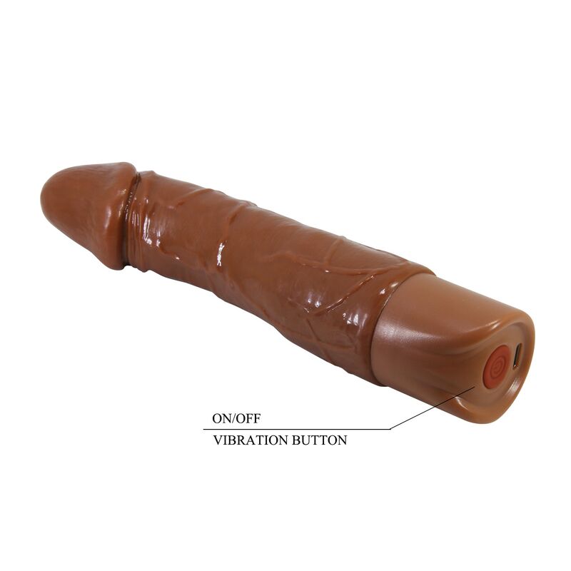 Pretty Love - Vibrateur Réaliste Donald 19,5 Cm Ø 4 Cm Marron 2 PRETTY LOVE - VIBRATEUR RÉALISTE DONALD 19,5 CM Ø 4 CM MARRON – Image 2