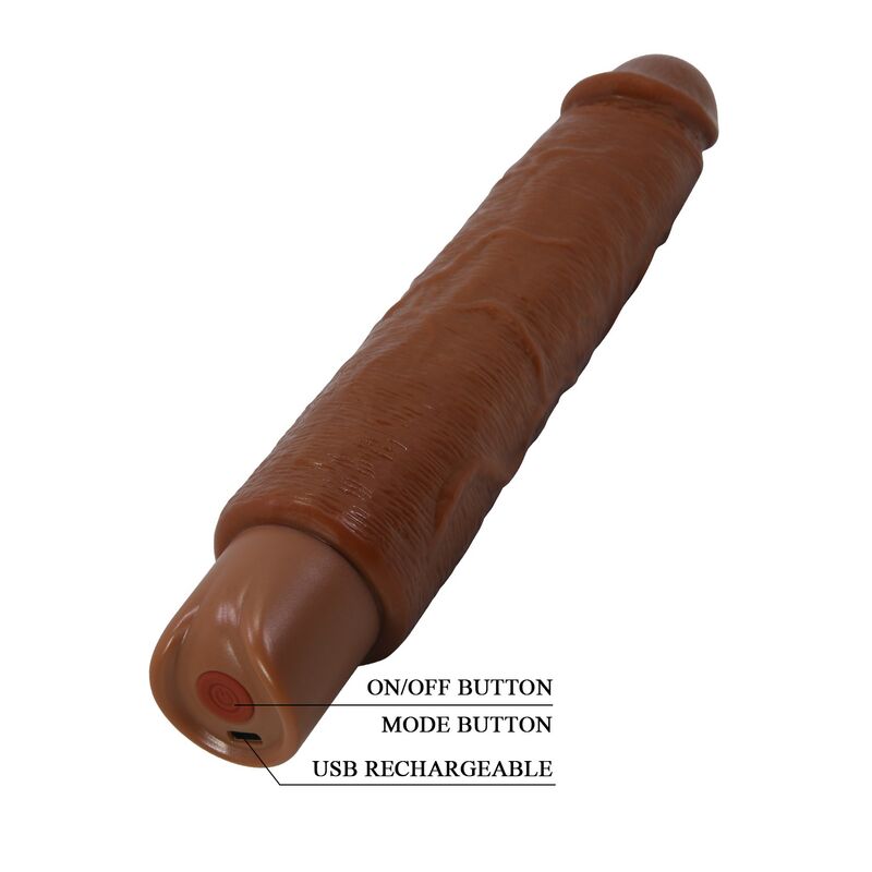 Pretty Love - Gavin Vibrateur Réaliste 25 Cm Ø 5 Cm Marron 2 PRETTY LOVE - GAVIN VIBRATEUR RÉALISTE 25 CM Ø 5 CM MARRON – Image 2
