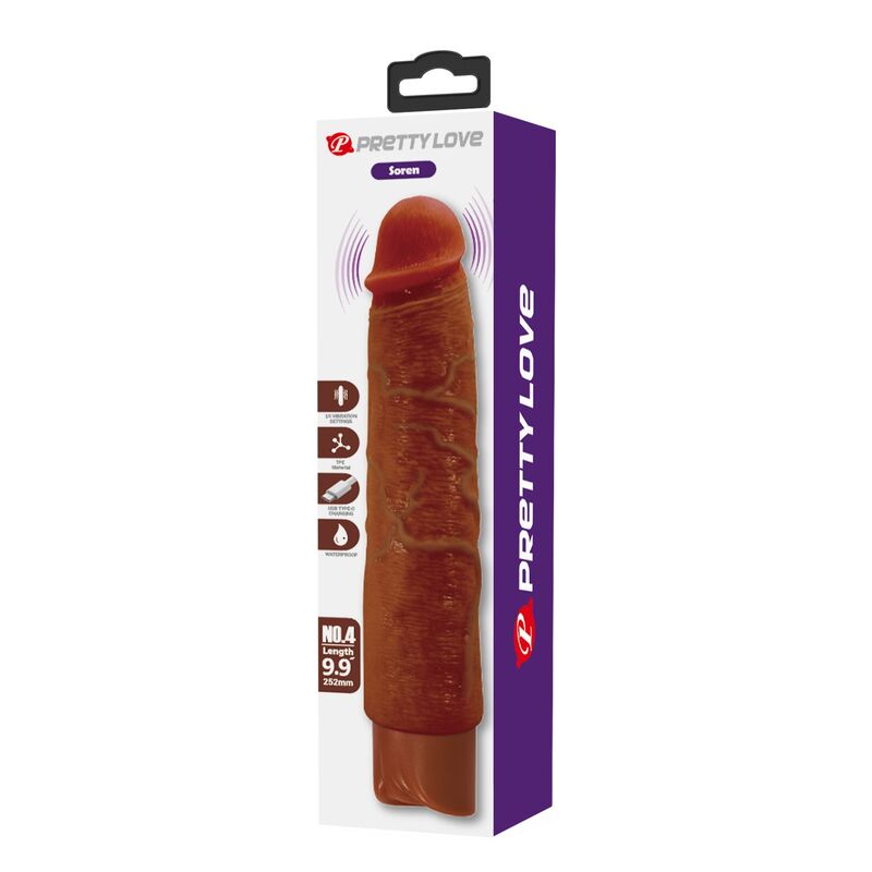 Pretty Love - Gavin Vibrateur Réaliste 25 Cm Ø 5 Cm Marron 3 PRETTY LOVE - GAVIN VIBRATEUR RÉALISTE 25 CM Ø 5 CM MARRON – Image 3