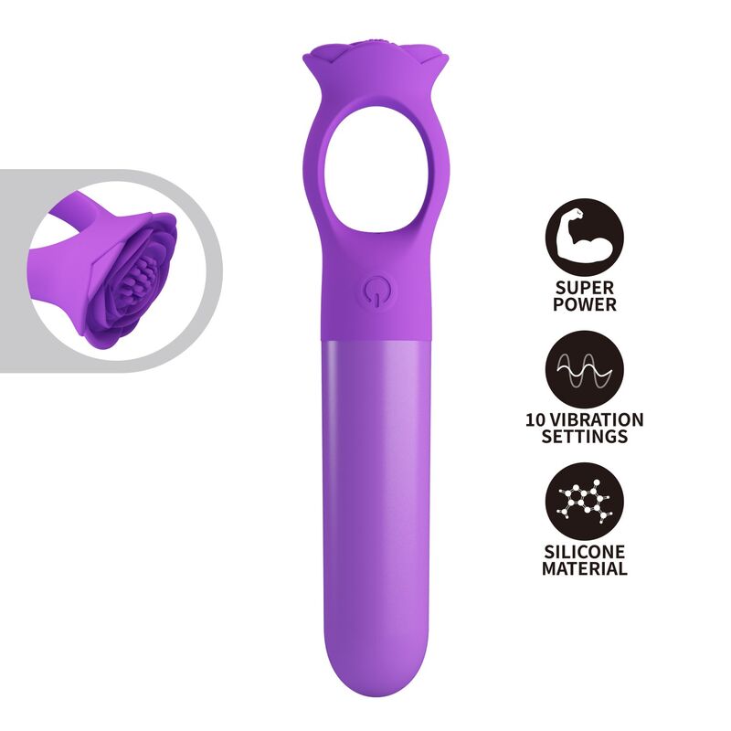 Pretty Love - Giana Mini-Vibrateur Masseur Rechargeable Violet 2 PRETTY LOVE - GIANA MINI-VIBRATEUR MASSEUR RECHARGEABLE VIOLET – Image 2