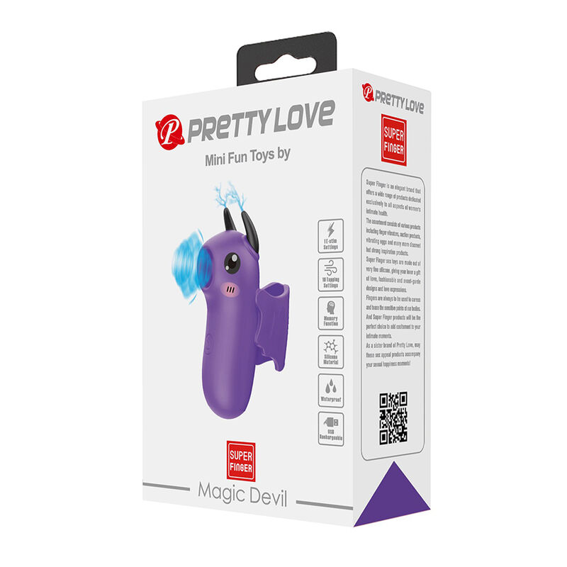 Pretty Love - Stimulateur De Doigts Rechargeable Magic Devil Violet 2 PRETTY LOVE - STIMULATEUR DE DOIGTS RECHARGEABLE MAGIC DEVIL VIOLET – Image 2