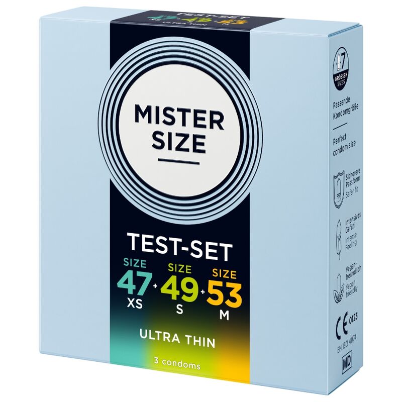 Mister Size - Pack Échantillon De Préservatif Taille 47-49-53 Mm (3 Unités) 3 MISTER SIZE - PACK ÉCHANTILLON DE PRÉSERVATIF TAILLE 47-49-53 MM (3 UNITÉS) – Image 3