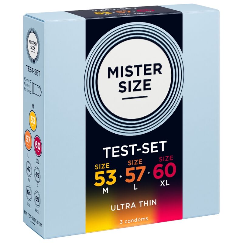 Mister Size - Pack Échantillon De Préservatifs Taille 53-57-60 Mm (3 Unités) 3 MISTER SIZE - PACK ÉCHANTILLON DE PRÉSERVATIFS TAILLE 53-57-60 MM (3 UNITÉS) – Image 3