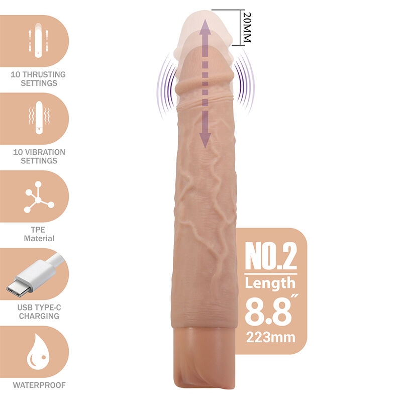 Pretty Love - Kessler Godemichet Vibrant Réaliste Avec 10 Modes De Vibration Et 10 Énergie, 22 Cm Naturel 2 PRETTY LOVE - KESSLER GODEMICHET VIBRANT RÉALISTE AVEC 10 MODES DE VIBRATION ET 10 ÉNERGIE, 22 CM NATUREL – Image 2