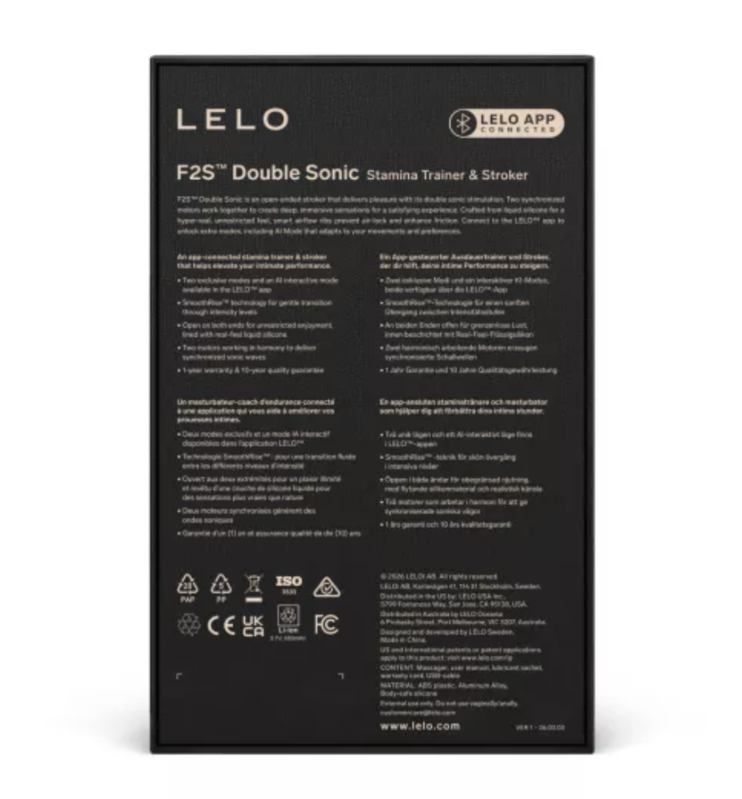 Lelo - F2S Double Sonic Stroker Mâle Avec Double Stimulation Sonique Rouge 4 LELO - F2S DOUBLE SONIC STROKER MÂLE AVEC DOUBLE STIMULATION SONIQUE ROUGE – Image 4