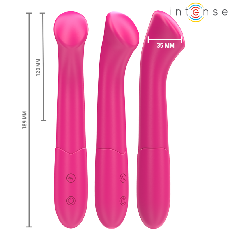 Intense - Paty 19 Cm Flexible 10 Vibrations Modèle 2 Rose 2 INTENSE - PATY 19 CM FLEXIBLE 10 VIBRATIONS MODÈLE 2 ROSE – Image 2
