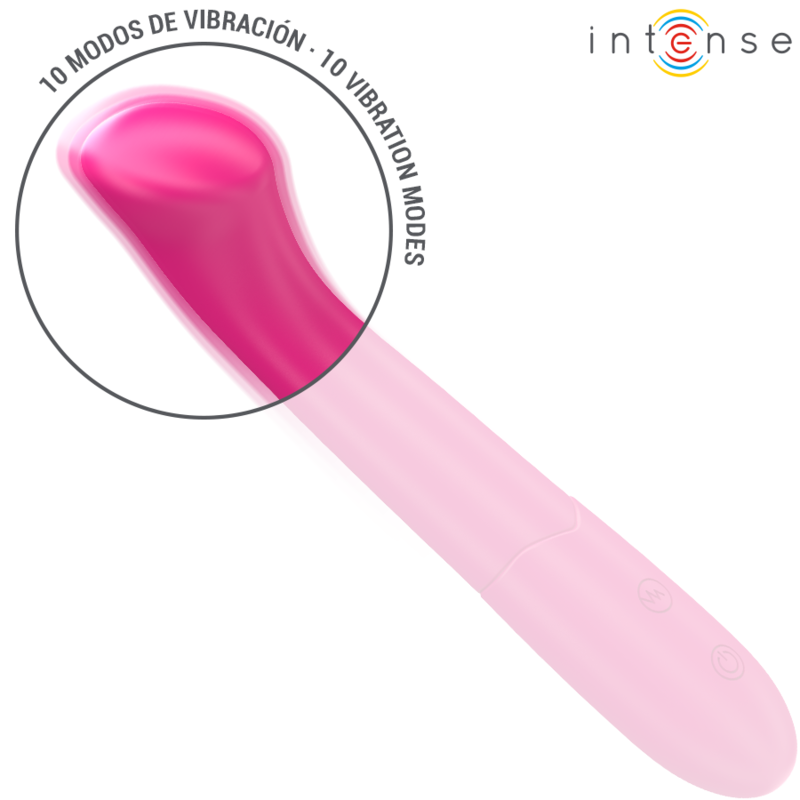 Intense - Paty 19 Cm Flexible 10 Vibrations Modèle 2 Rose 4 INTENSE - PATY 19 CM FLEXIBLE 10 VIBRATIONS MODÈLE 2 ROSE – Image 4