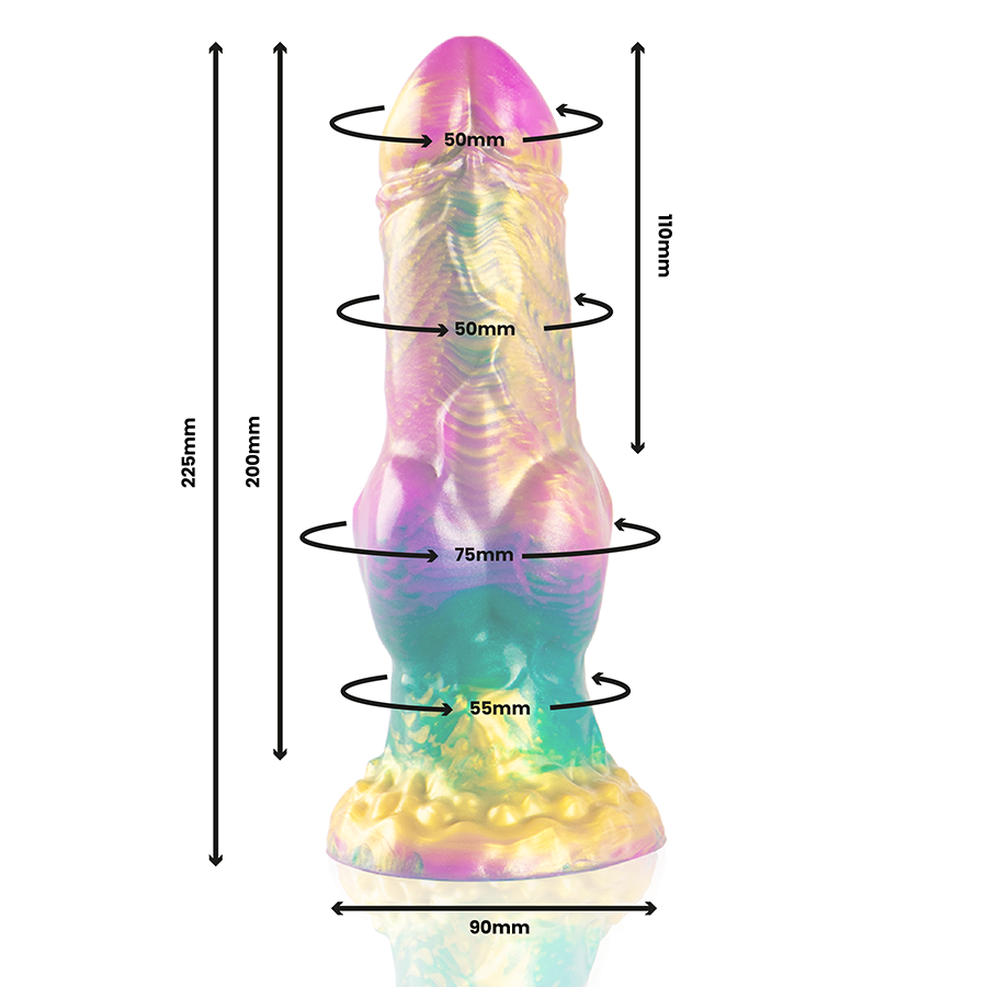 Epic - Godemichet Iris Avec Testicules Arc-En-Ciel De Plaisir 4 EPIC - GODEMICHET IRIS AVEC TESTICULES ARC-EN-CIEL DE PLAISIR – Image 4