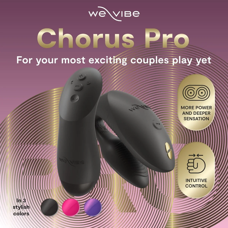 We-Vibe - Chorus Pro Vibrateur Premium Pour Couples Noir Satiné 5 WE-VIBE - CHORUS PRO VIBRATEUR PREMIUM POUR COUPLES NOIR SATINÉ – Image 5
