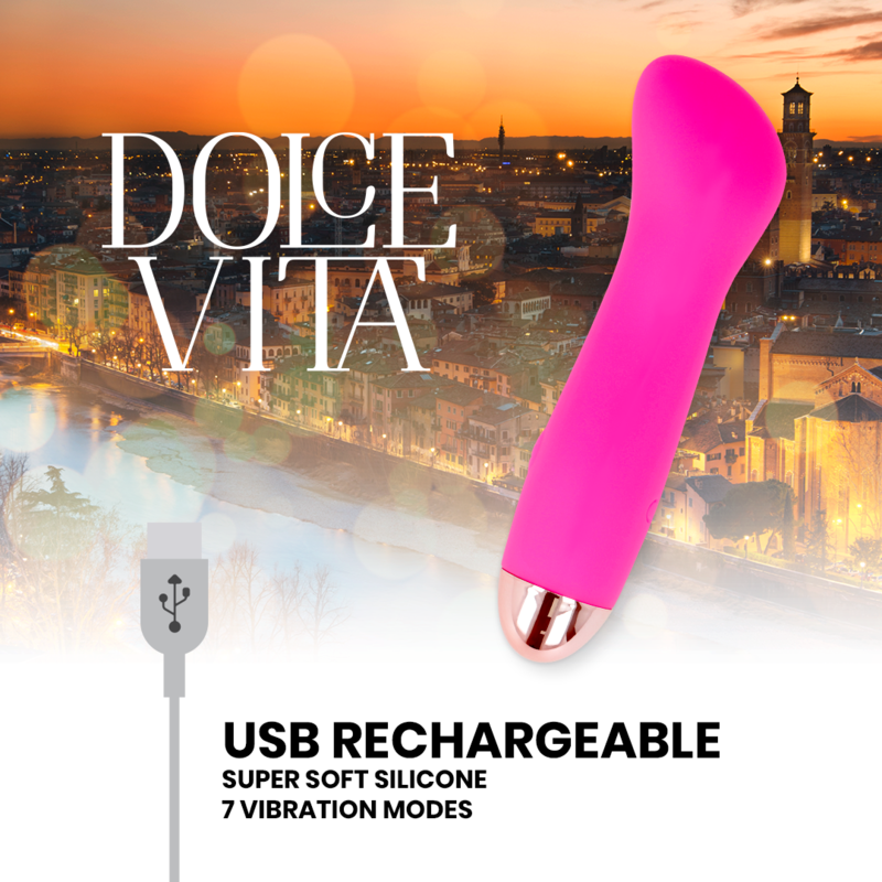 DOLCE VITA - VIBRATEUR RECHARGEABLE ONE ROSE 7 VITESSES – Image 5