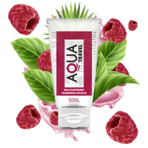 AQUA TRAVEL - LUBRIFIANT A BASE DEAU SAVEUR FRAMBOISE SAUVAGE - 50 ML